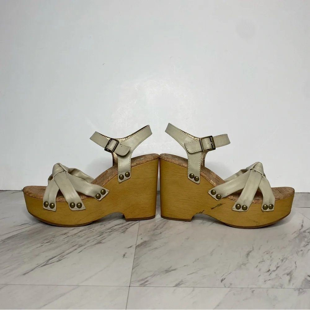 Kork Ease Dawson Platform Wedge Faux Leather Sandal 7M